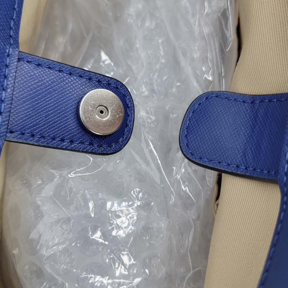 NEVER USED!! Elegant COACH Blue Leather Tote Bag - Picture 6 of 16